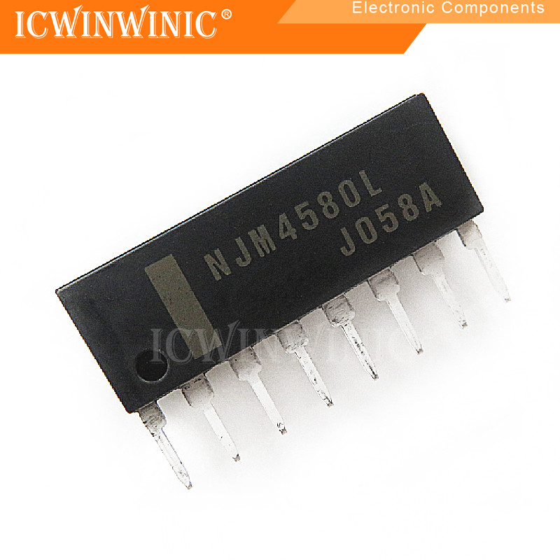 5 ชิ้น NJM4580L NJM4580 SIP-8 ส่วนประกอบอิเล็กทรอนิกส์