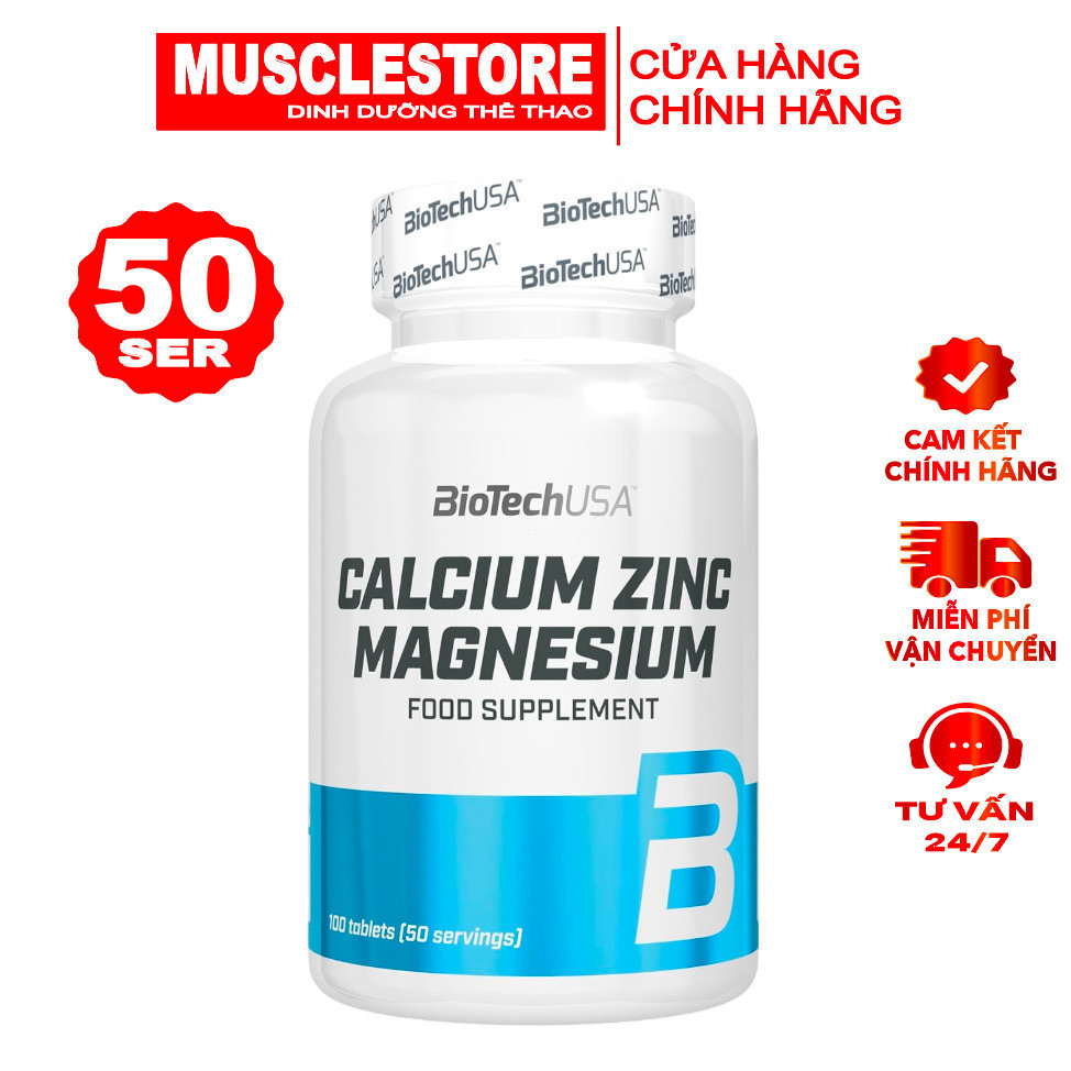 Biotech USA Calcium Zinc Magnesium bone and joint support pills | MuscleStore