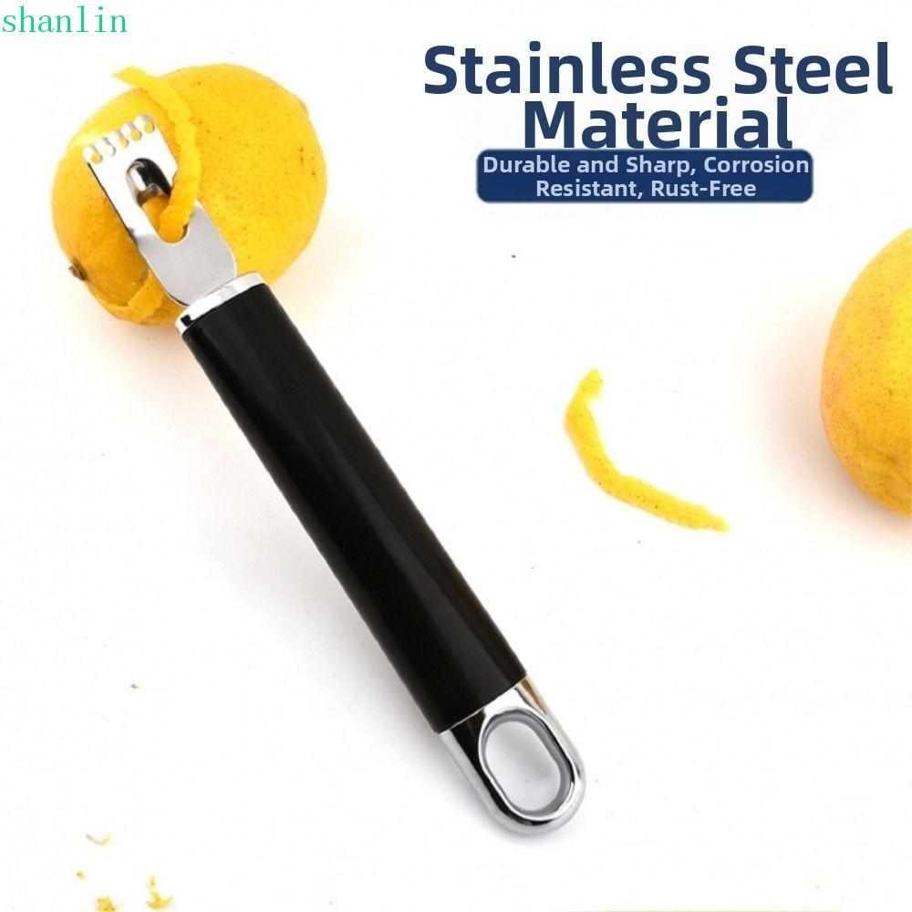 SHANLIN Lemon Zester, เครื่องขูดผลไม้ซิตรัสแบบแมนนวลแบบแขวน, สแตนเลสกันสนิมทนทานทําความสะอาดง่ายช็อก