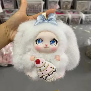 [Kacoom] Soft Fluffy Plush Rabbit จี้ยาง Face ตุ๊กตาของเล่นกระเป๋า Charm สําหรับพวงกุญแจ Bapa Girls Daily Accessory TH