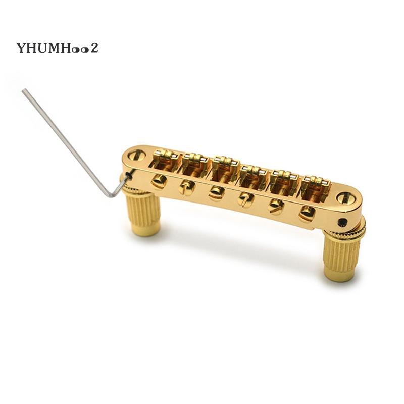 [yhumh002]Tune-O- Roller Saddle Guitar Bridge สําหรับ LP-Style Tuning ล้อล็อคกลไกสําหรับ 6 สายไฟฟ้าส