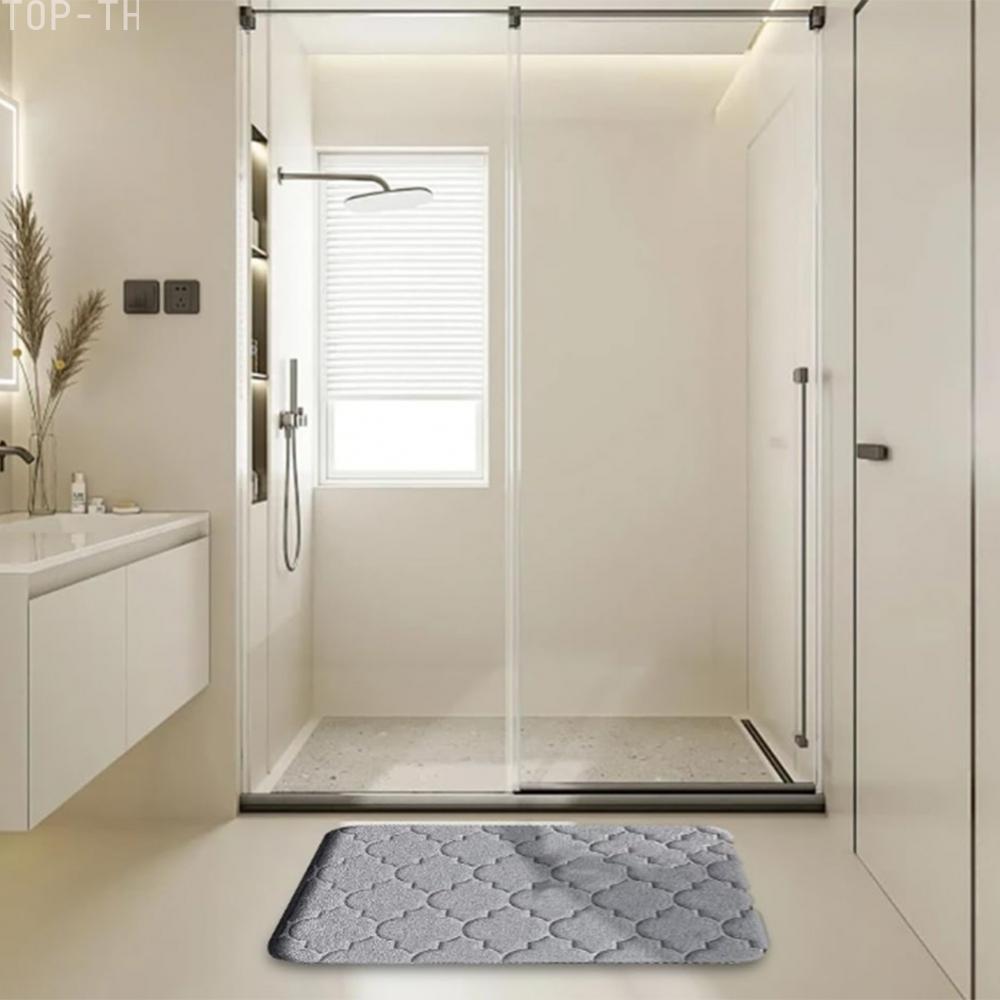 Memory Foam Bath Mat Elegant Lantern Coral Design Plush Memory Foam Mat