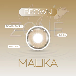 Angel Zone คอนแทคเลนส์ รุ่น Malika Brown 14.2 (รองรับสายตาปกติและค่าสายตาสั้น -0.50 ถึง -7.00)