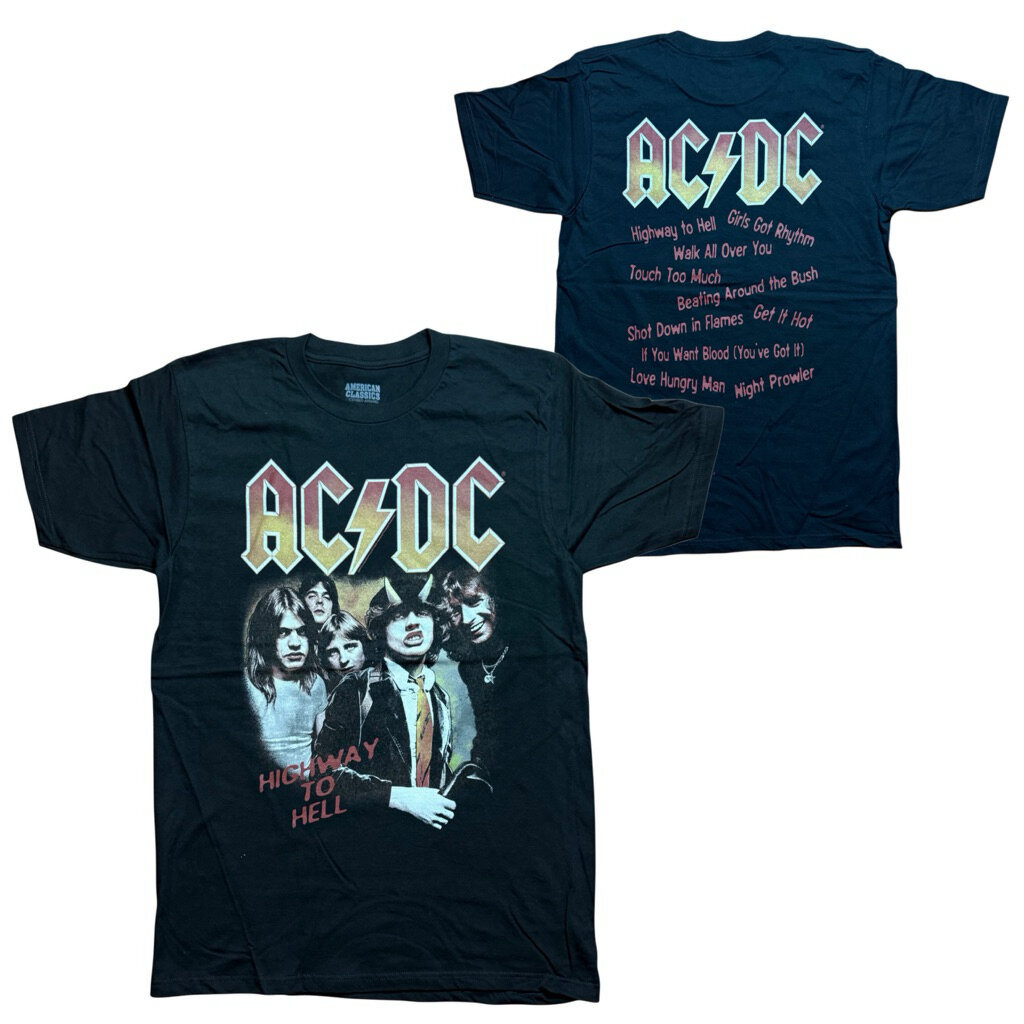 เสื้อวง AC/DC T-SHIRT - HIGHWAY SONGS (BLACK) ลิขสิทธิ์แท้ USA