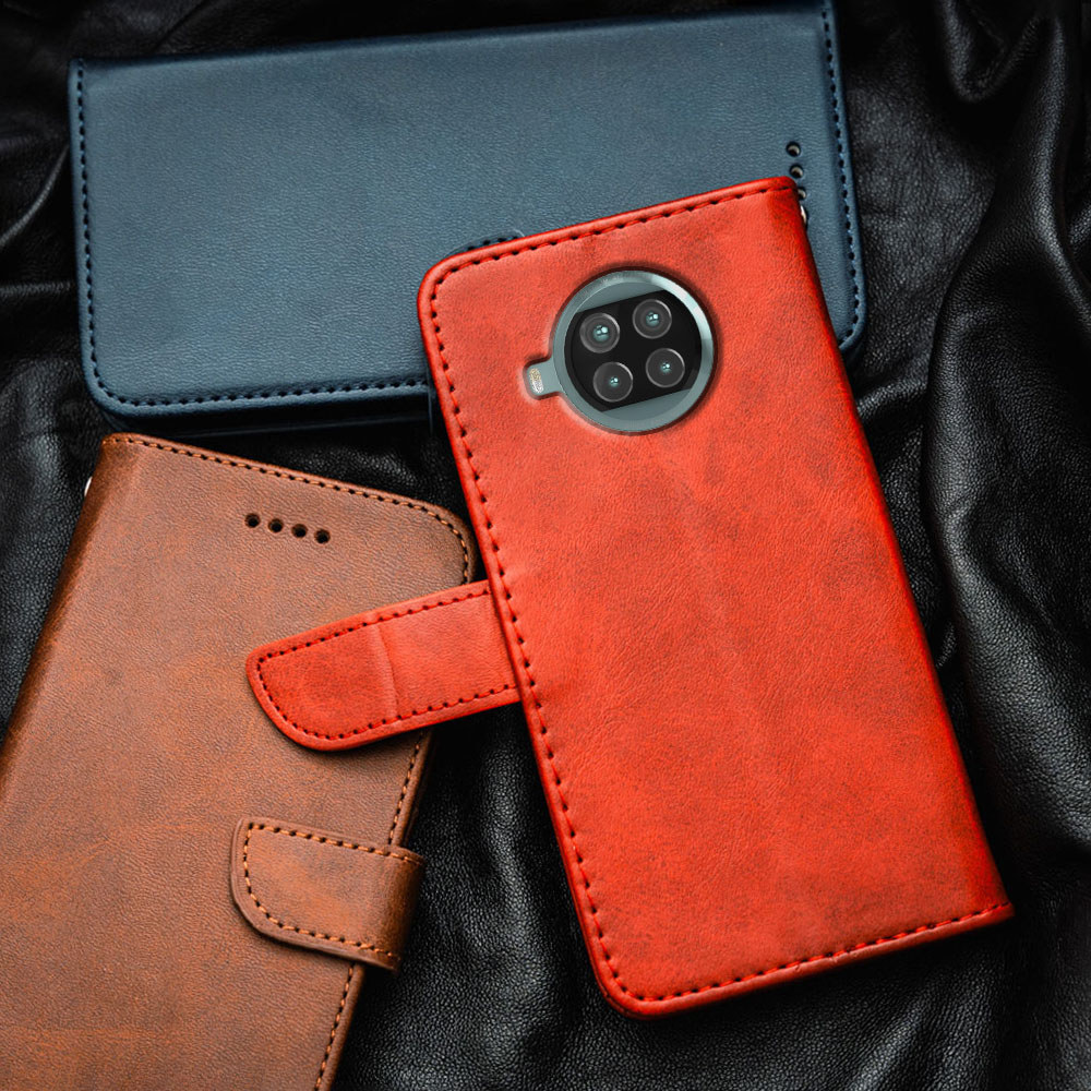 สําหรับ Xiaomi Mi 10T Lite 10i Redmi หมายเหตุ 9 Pro 5G พรีเมี่ยมหนัง Flip-Top เคสโทรศัพท์กระเป๋าสตางค์ในตัวผู้ถือบัตร Kickstand กันกระแทก