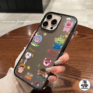 เคส For iPhone 16 Pro Max iPhone 11 เคสใสแบบแวววาว TPU นุ่มสีสันสดใส การ์ตูนสุดหล่อสีสันสดใส For iPhone15 Pro max 14 13