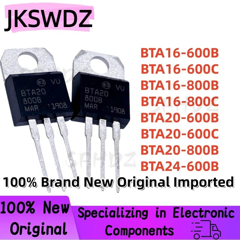 5PCS BTA16-600B BTA16-600C BTA16-800B BTA16-800C BTA20-600B BTA20-600C BTA20-800B BTA24-600B TO-220 