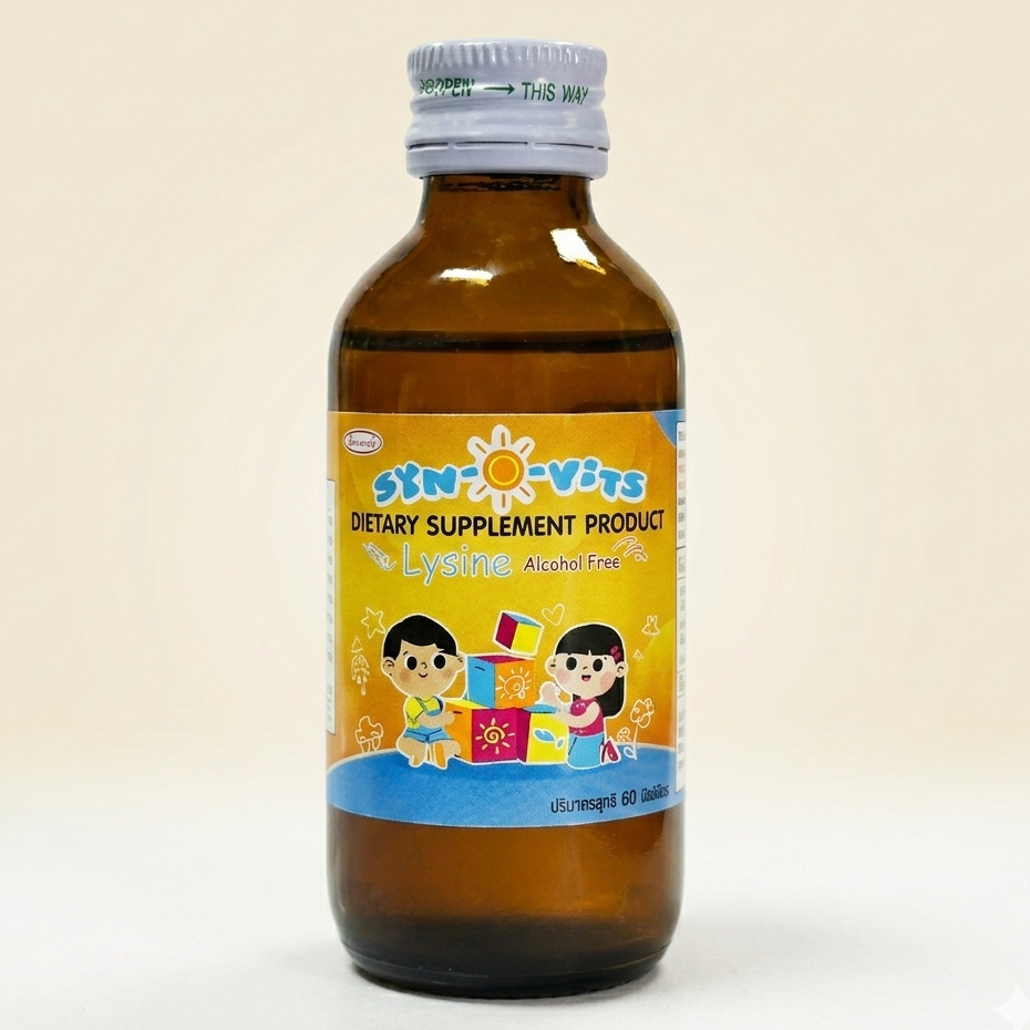 syn o vits syrup - lysine วิตามินเด็ก mamarine lysine เบื่ออาหาร เจริญอาหาร วิตามินรวม
