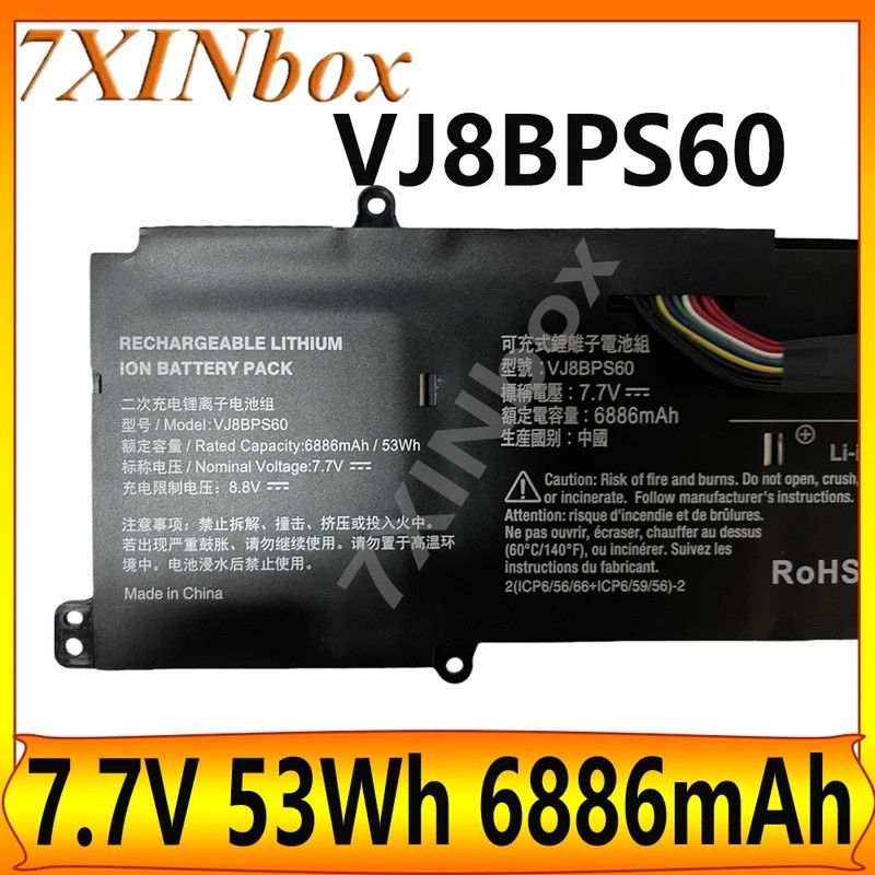 7XINbox VJ8BPS60 7.7V 53Wh 6886mAh แบตเตอรี่แล็ปท็อปสําหรับ Sony 2021 SX14, SX14 VJJS144X0111K Serie