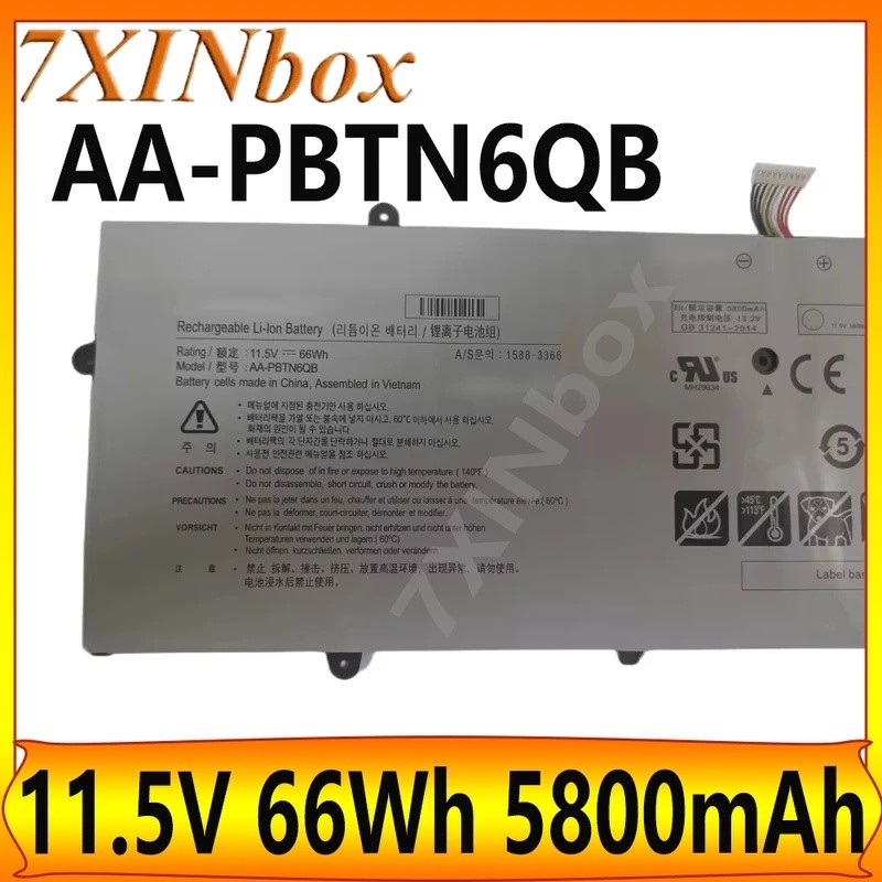 7XINbox AA-PBTN6QB 11.5V 66Wh 5800mAh แบตเตอรี่แล็ปท็อปสําหรับ Samsung NT900X5N-X78L NP900X5N-K03 NP