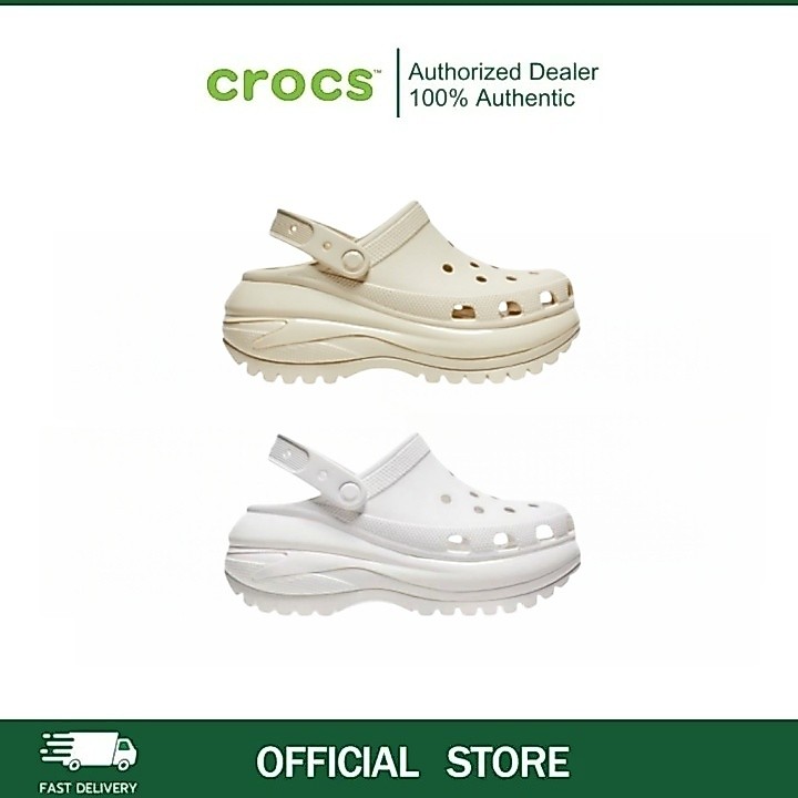 [คอลเลคชั่นใหม่มาแล้ว]Crocs ของแท้ 100% รับประกันคุณภาพ CROCS MEGA CRUSH CLOG พื้นรองเท้านุ่มเดินสบายเหมือนยืนบนเมฆ