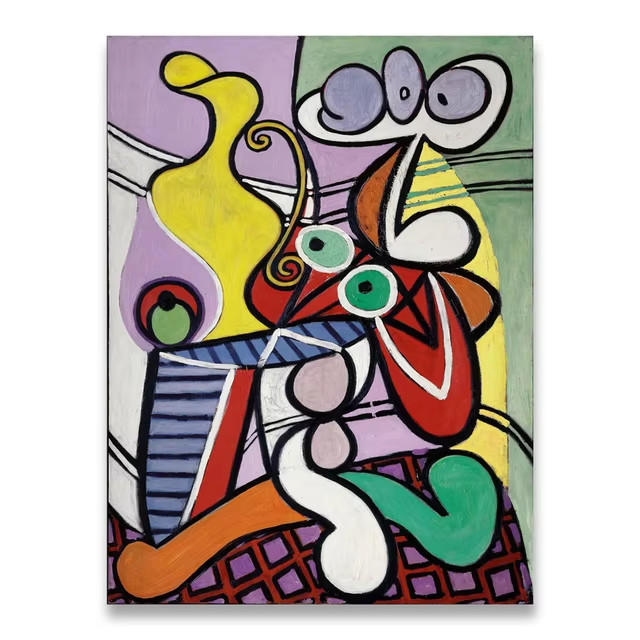 บทคัดย่อหญิง Picasso โปสเตอร์ Graffiti รูปภาพวาดผ้าใบพิมพ์ Wall Cuadros ห้องโมเดิร์นตกแต่งบ้าน Nordic Wall รูปภาพ