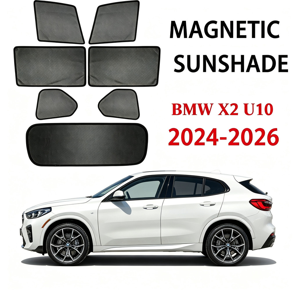 READY STOCK สําหรับ BMW X2 U10 2024-926 Magnetic Anti-Mosquito Sunshade UV Protector ความเป็นส่วนตัว