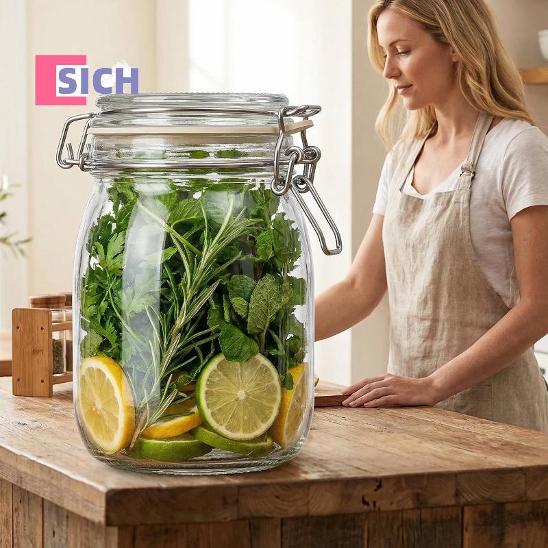 [Sich] Lead Free Airtight Jar 750ml 1L 1.5L 2L 3L ภาชนะเก็บสําหรับห้องครัวชากาแฟตู้กับข้าวใช้ใหม่
