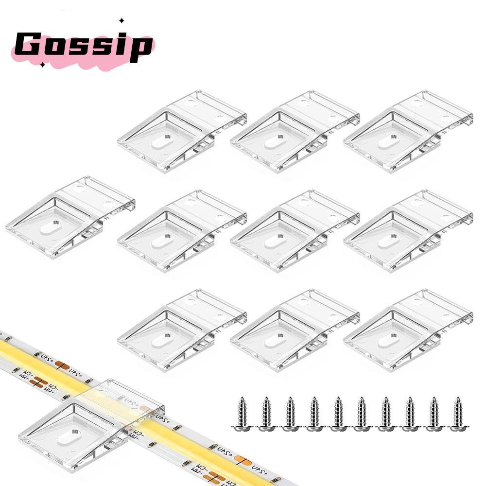 GOSSIP 10 มม.PCB LED Light Strip คลิป, WS2812B WS2811 Light Strip Clamp คลิปพร้อมสกรู, คุณภาพสูง FCO