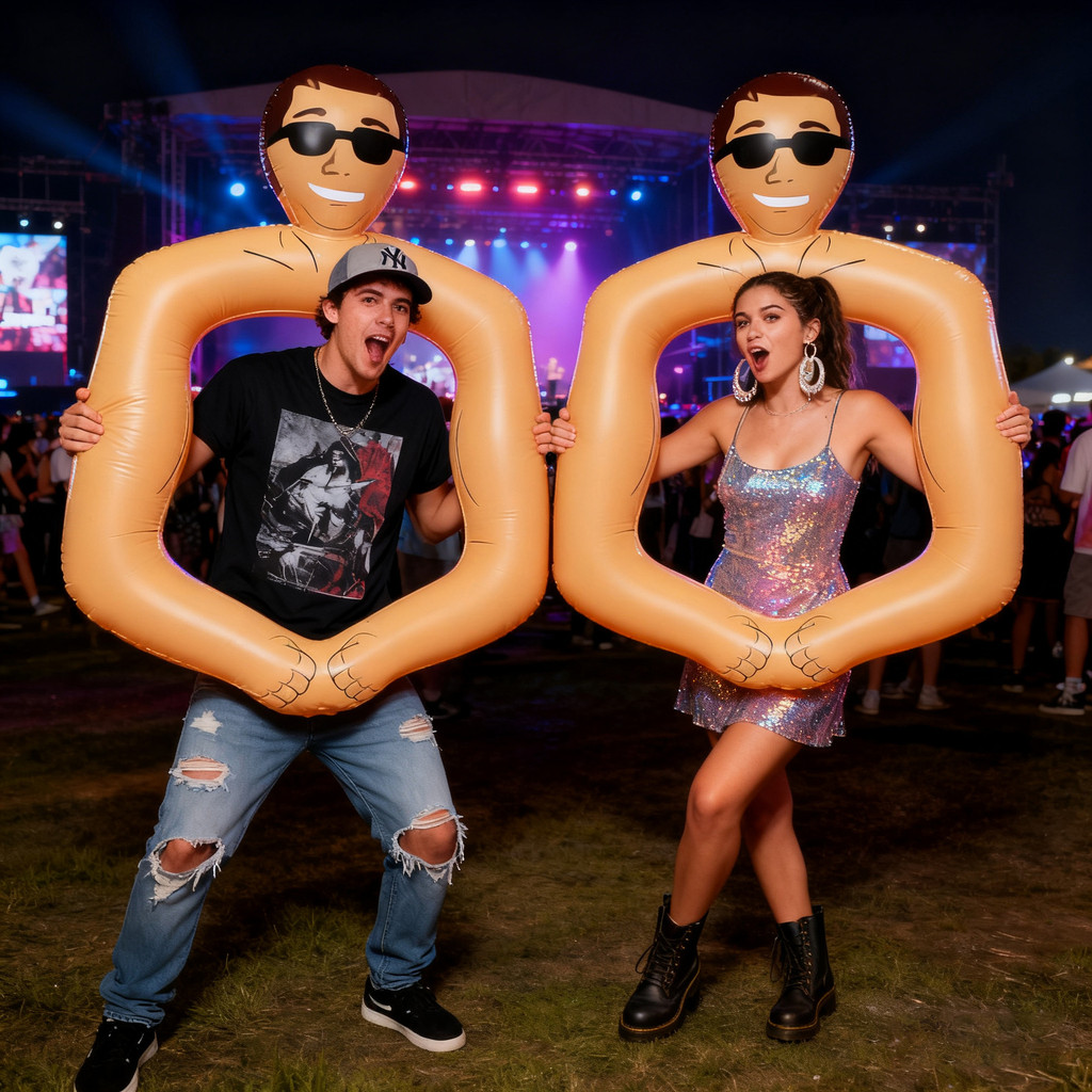 PVC Inflatable photo frame creative decoration inflatable photo frame party handheld selfie photo fr
