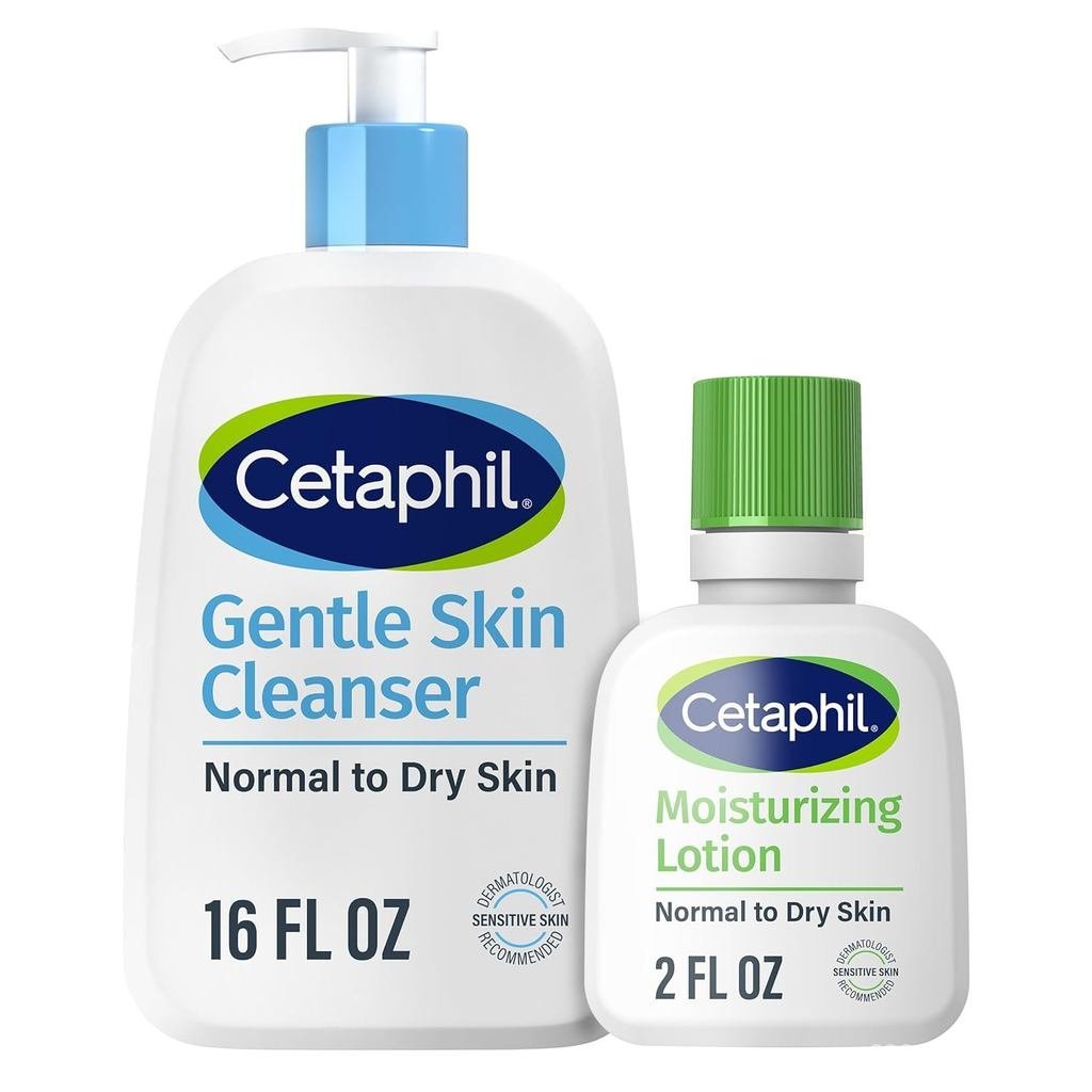 Cetaphil Face Wash, Hydrating Gentle Skin Cleanser สําหรับผิวแห้งถึงผิวธรรมดา Sensitive Skin, 20 ออน