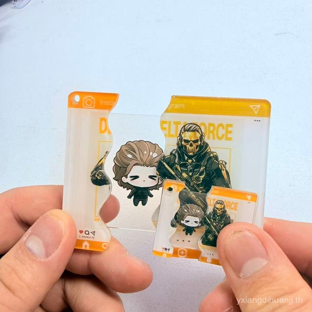 Delta Force Bit Uluru Viper Red Wolf Peak Medic สไลด์ดึงพวงกุญแจอะคริลิคเกมกระเป๋าเป้สะพายหลังจี้กระ