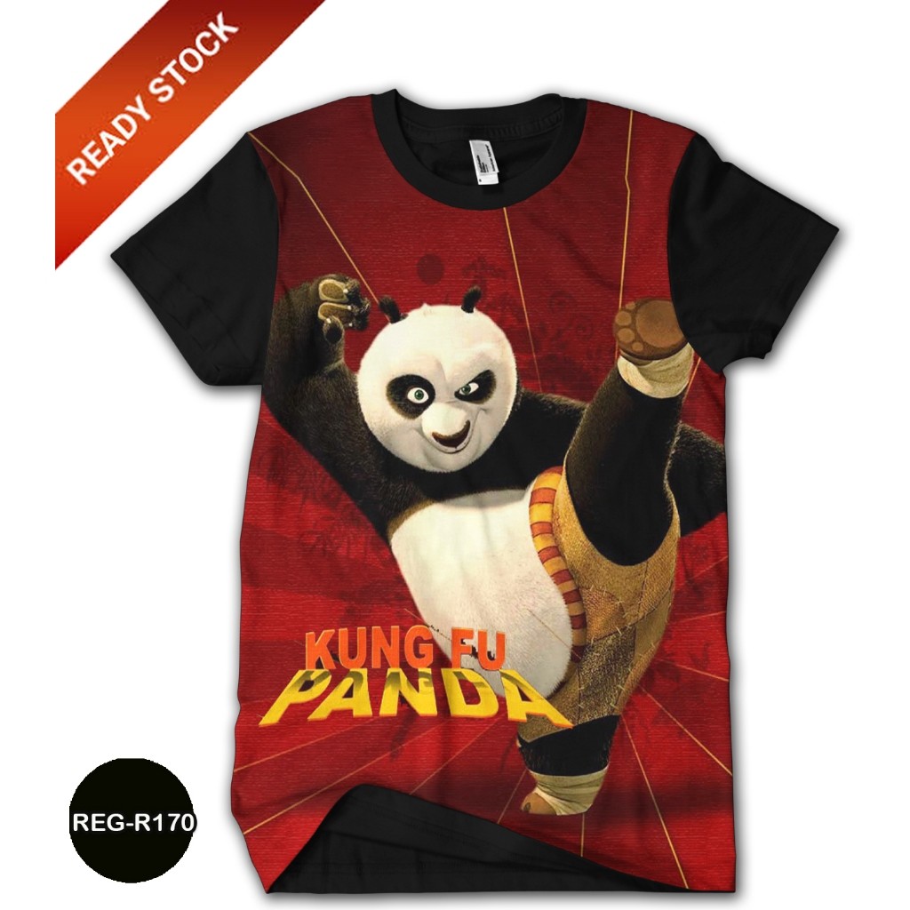 เสื้อยืดผู้ใหญ่ Kungfu Panda 3D การ์ตูนทีวี Animation เสื้อ REG-R170XS-6XL