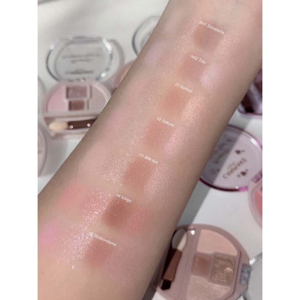 eyeshadow อายแชโดว์ Ida CANMAKE CANMAKE Four-Color Lying Silkworm Eyeshadow Palette Modifies Eyes Na