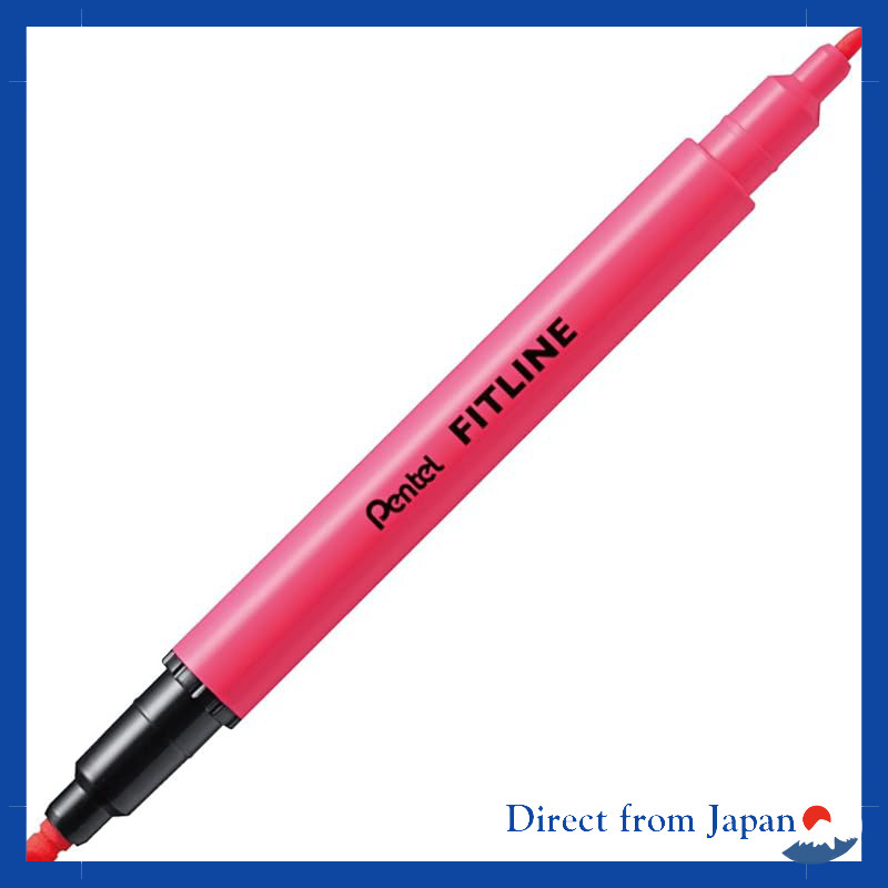 Pentel Fit Line Fluorescent Pen Pink SLW11-P Pack of 10
