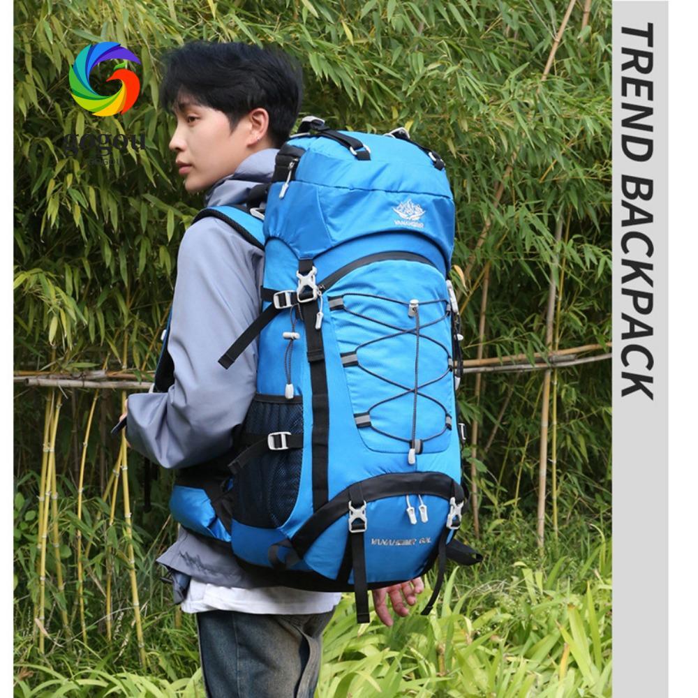 GOGOU Camping Backpack, with Shoes Pack 60L Travel Sport Bag, Large Capacity Outdoor Climbing Hiking