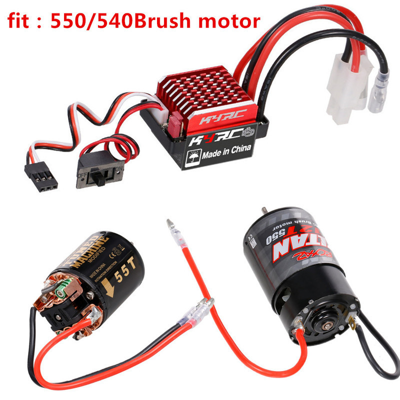 RC1060A บัชเตอร์ ESC สำหรับรถ RC Crawler และเรือ RC, 60A ESC, ใช้งานร่วมกับมอเตอร์แบบแปรง 550/540 ได