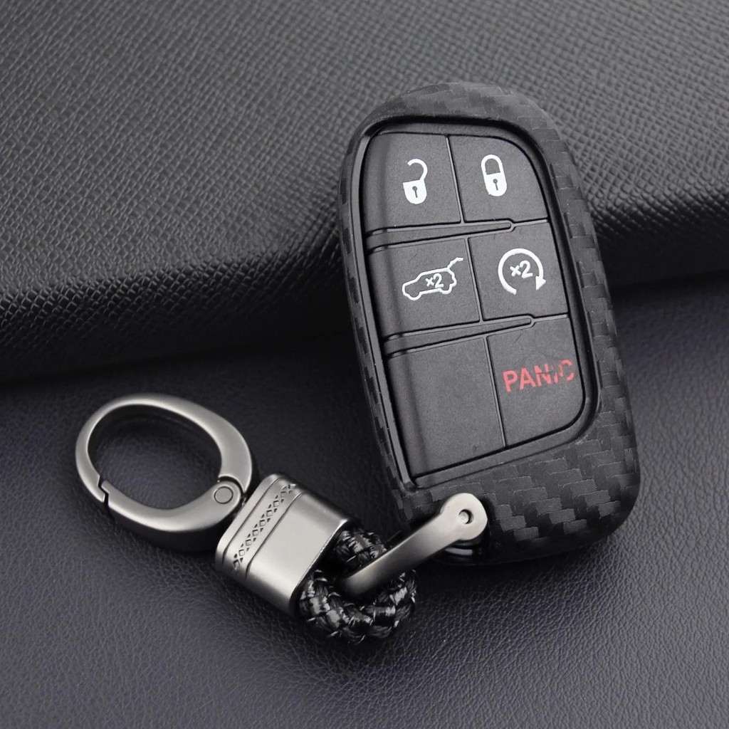 กุญแจรถ Fob ฝาครอบแหวนโซ่สําหรับ Jeep Grand Cherokee Renegade เข็มทิศ Durango Charger Challenger Jou