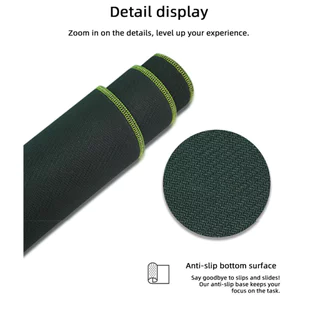 ERORO แผ่นรองโต๊ะคอม เมาส์ หลายขนาด สีขาว/ดำ แผ่นรองโต๊ะเกมมิ่ง สไตล์มินิมอล computer desk pad