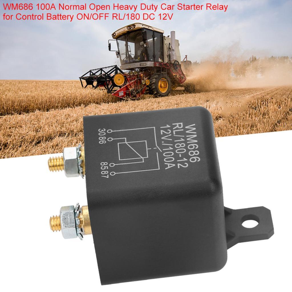 รีเลย์สตาร์ทรถยนต์ DC 12V 100A 2-Pin WM686 เปิดปกติสําหรับควบคุมแบตเตอรี่ ON/Of