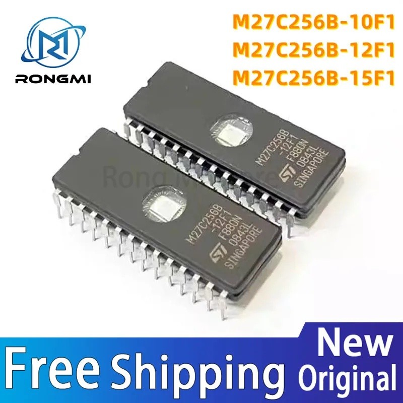 5 ชิ้น/ 10 ชิ้น M27C256-10F1 M27C256B-10F1 M27C256 27C256 M27C256B DIP28 IC EPROM UV 256KBIT 100NS ช