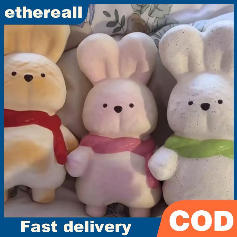 ETH น่ารัก Squishy Bunny ขนมปังของเล่น Soft Slow Rising น่ารักผ้าพันคอออกแบบบีบของเล่นสําหรับของขวัญวันเกิดสําหรับเด็กผู้หญิง TH