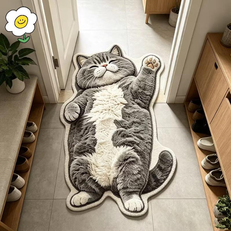 {}maoying} Soft Cat Design Plush Area Rug Fuzzy Non-Slip Washable Floor Mat for Bedroom Bedroom Bedr