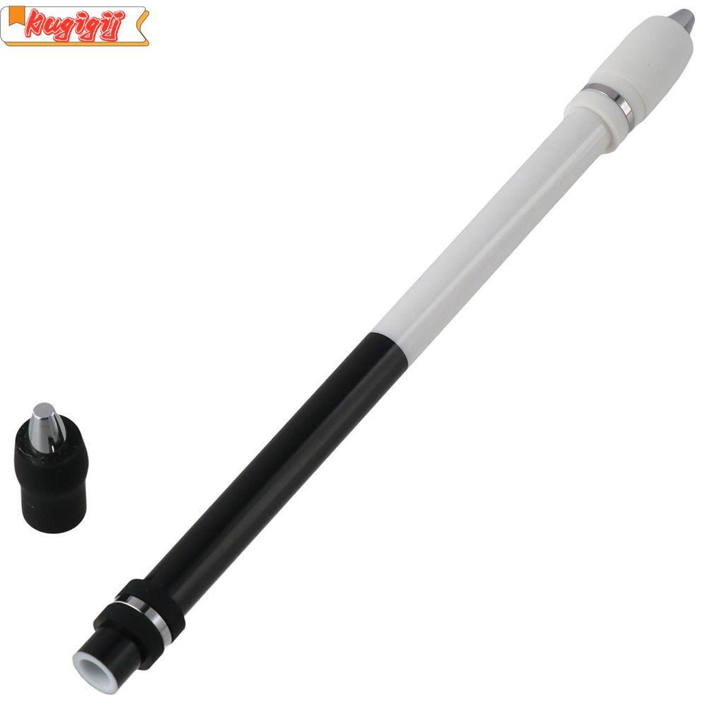 KUGIGIEI Spin Pen, PC Black Pen Spinning, สํานักงานเคลือบไม่ลื่นสีขาวยาว