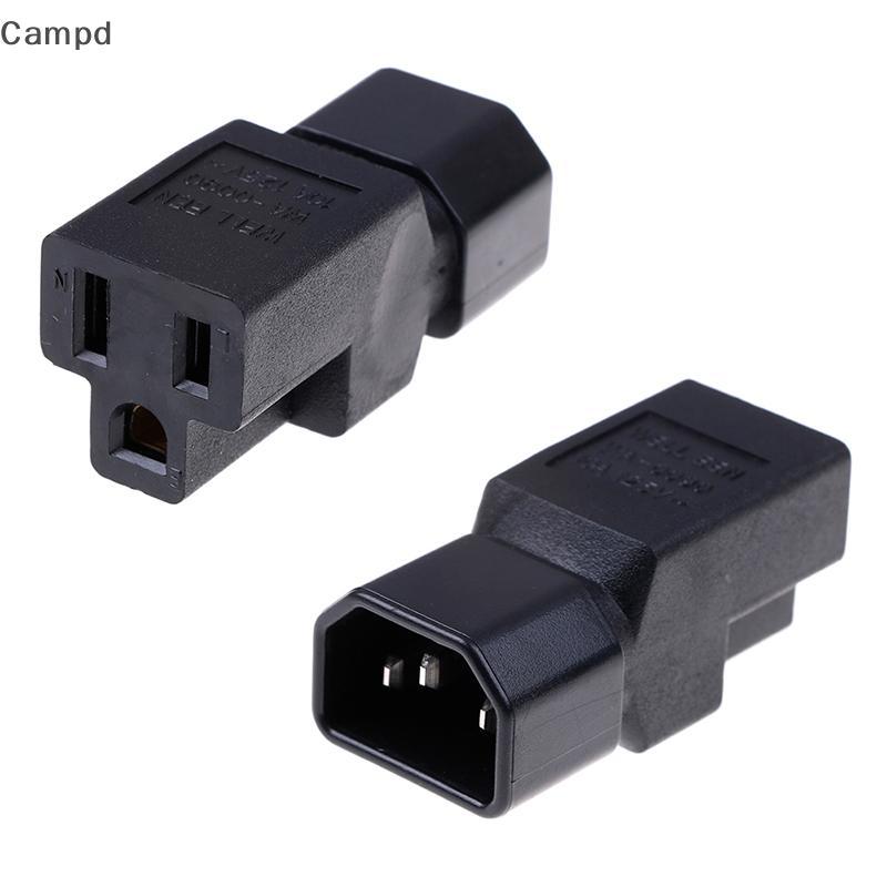 Campd ใหม่ C14 ถึง Nema 5-15R PDU USP อะแดปเตอร์ไฟ IEC ตัวผู้เป็น US ปลั๊กอะแดปเตอร์หญิง (TH)