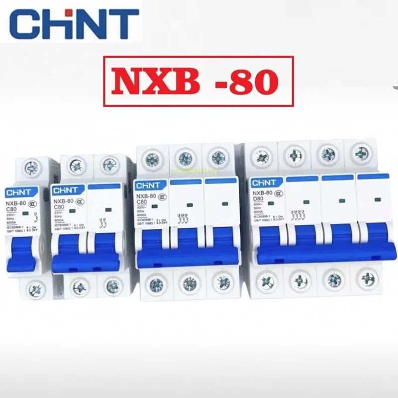 FZ CHINT NXB-80 1P 2P 3P 4P 80A เซอร์กิตเบรกเกอร์ MCB