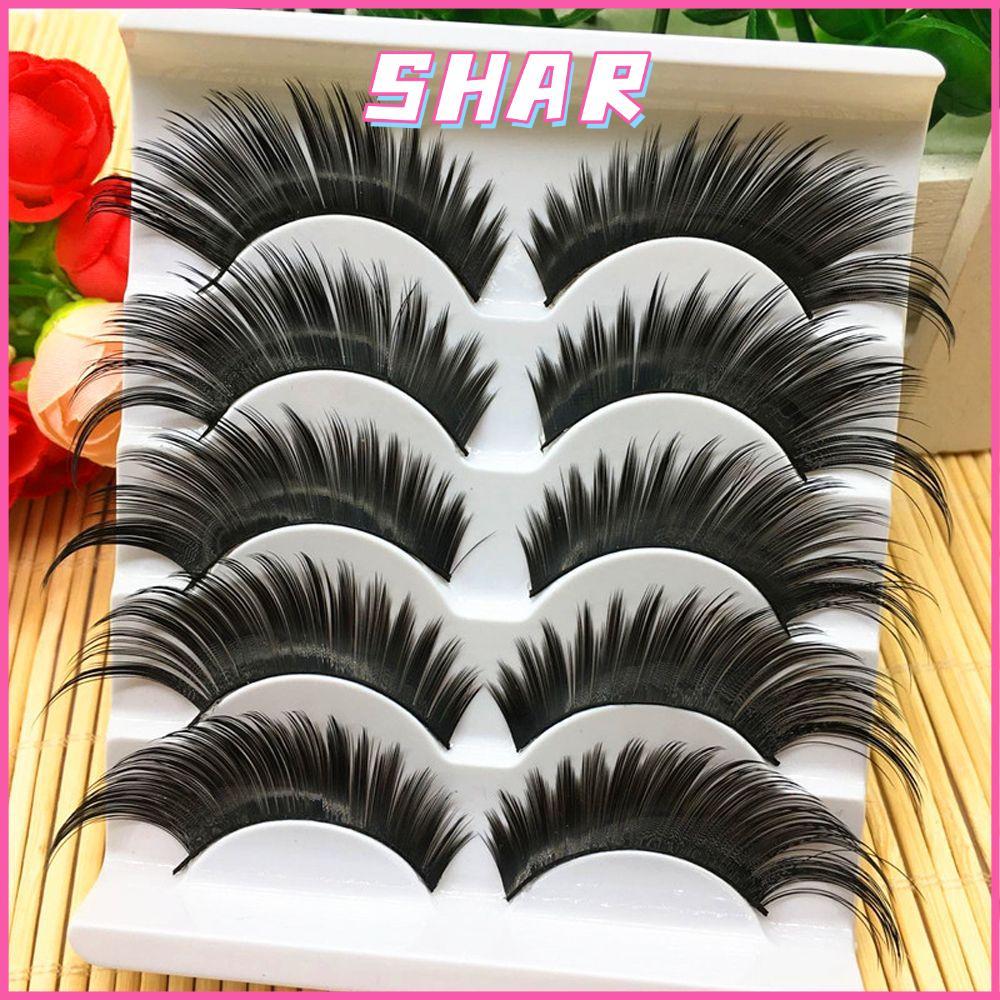 SHAR 5 คู่ Eye Lashes Extension ความงามหนายาวเกินจริง Styel