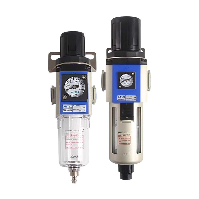 ชุดประมวลผลอากาศ AirTAC ตัวกรองปรับความดันลม GFR200-08 GFR300-10 GFR400-15 GFR600-25