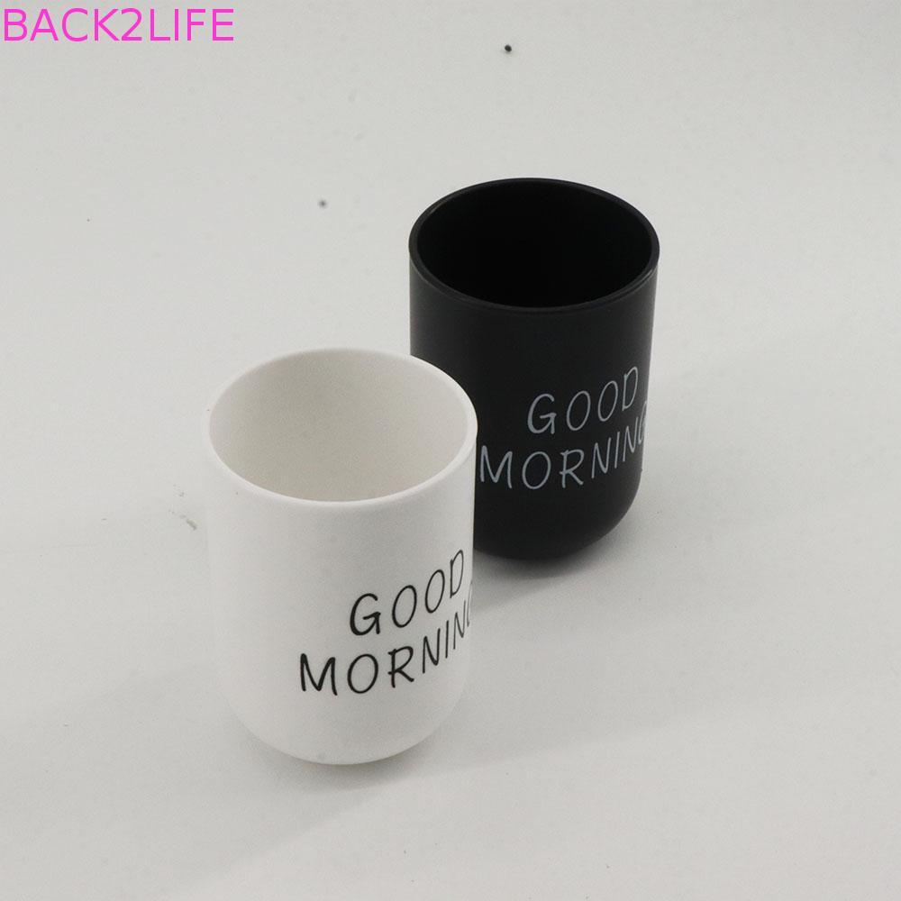 BACK2LIFE Good Morning Cup ถ้วยสําหรับน้ําผลไม้ถ้วยชานมสไตล์นอร์ดิกที่เก็บดื่มพลาสติกแบบพกพาแก้ว C0f
