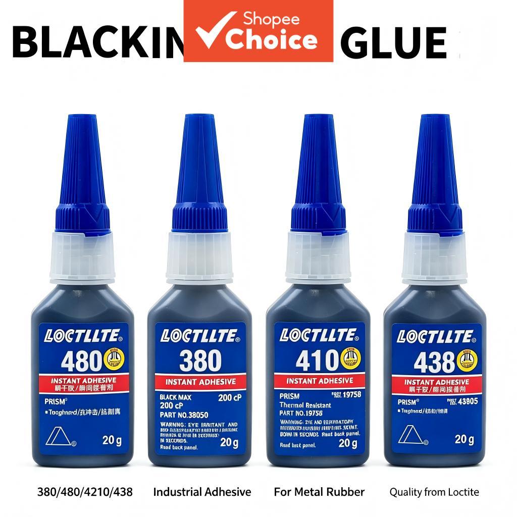 หนึ่งขวด loctlte 480 กาวสีดําทันที, กาวที่แข็งแกร่ง เพนetrating กันกระแทกอุณหภูมิสูงสําหรับยางโลหะและพลาสติก