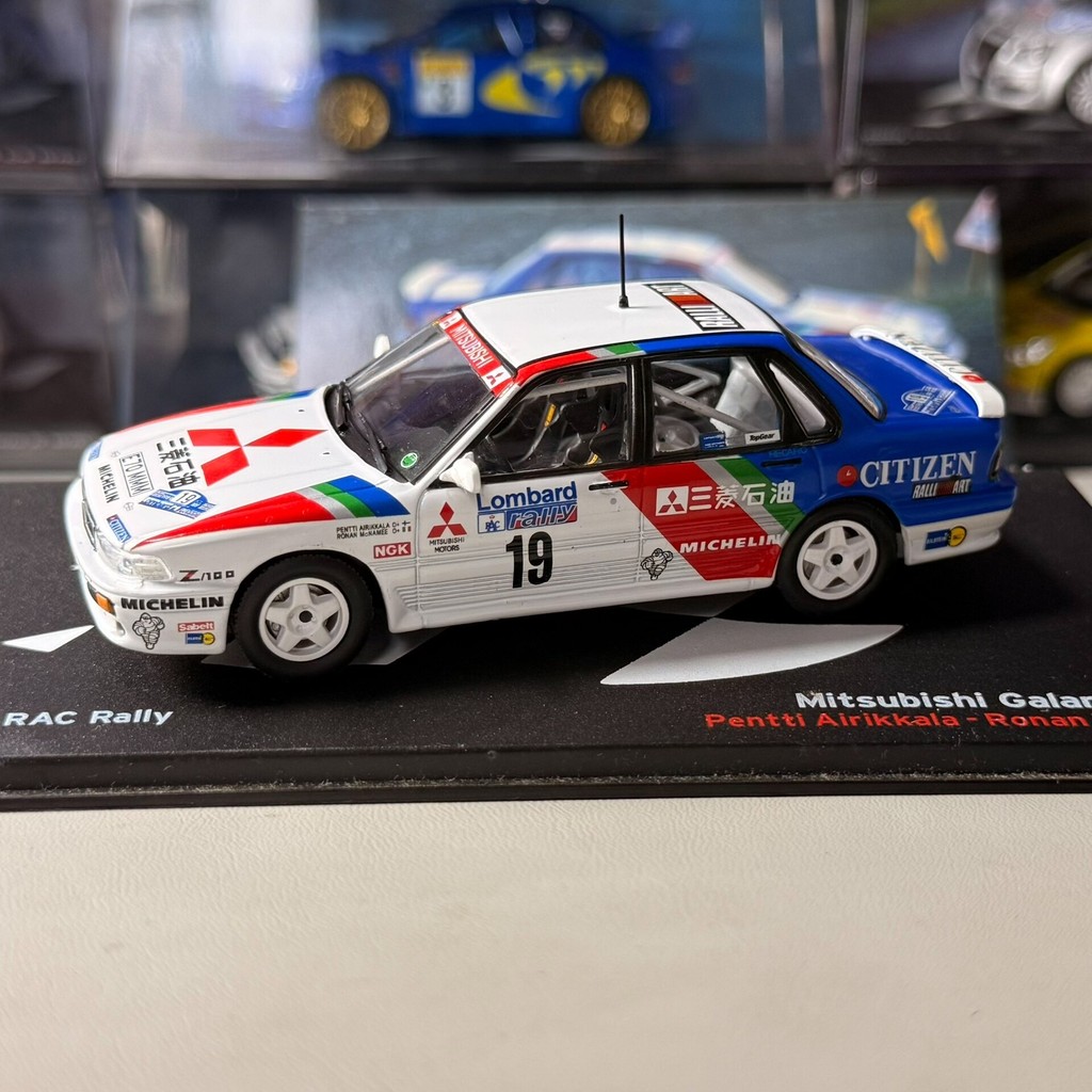 IXO 1:43 三WRC拉力赛车 Galant VR-4 Lombard RAC Rally 1989,trual拉力赛车,Penti Airikkala/Roman McName Drivers 