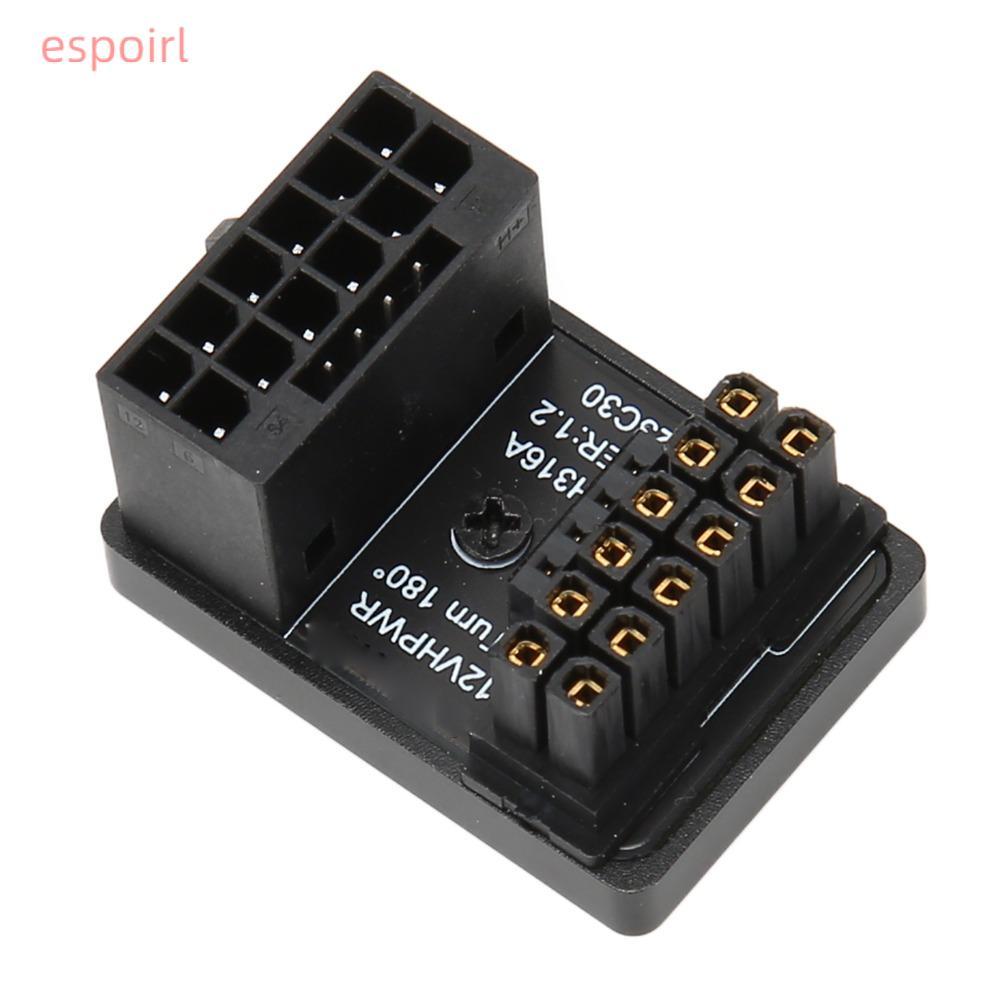 ESPOIR GPU PCIe Connector, 180 องศามุม PH316 TypeA GPU Power Adapter, ทนทาน 12 + 4 Pin Plug and Play