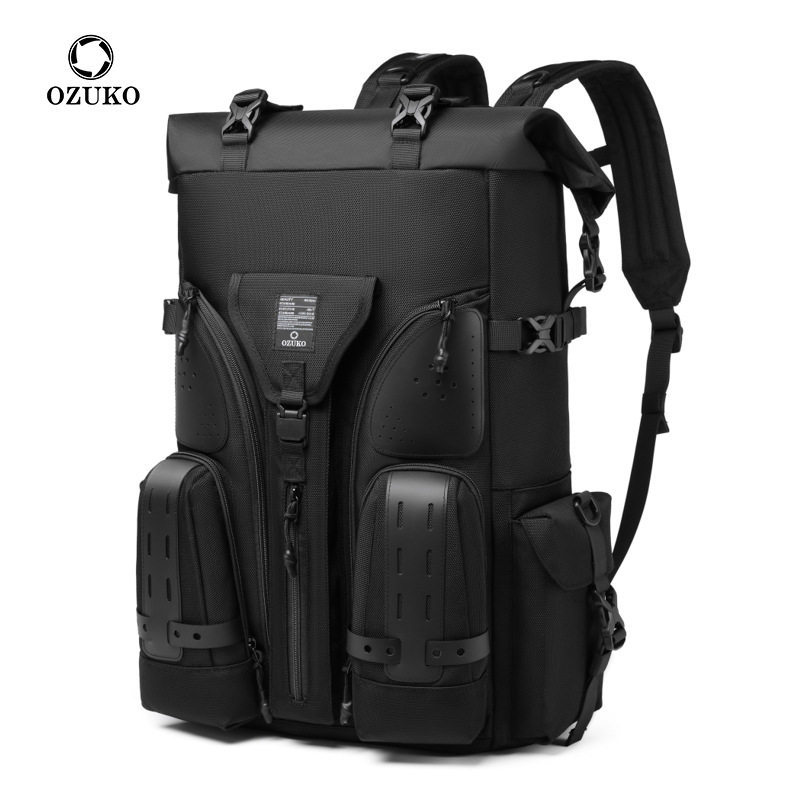 backpack กระเป๋าเท่ๆ OZUKO กระเป๋าเป้สะพายหลังผู้ชายเบสบอลกันน้ำความจุขนาดใหญ่กระเป๋ากีฬาแบรนด์แฟชั่