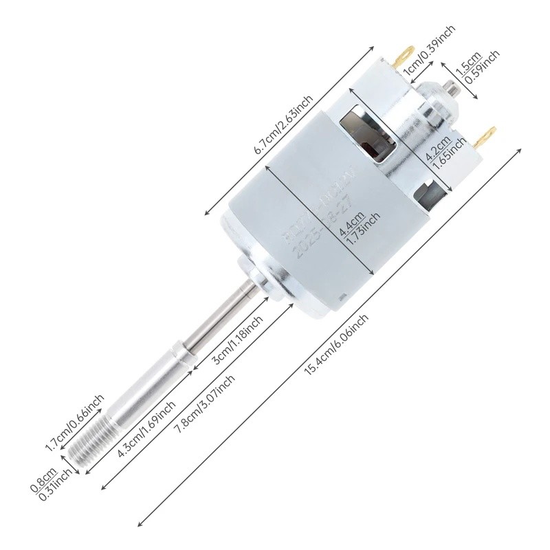 RS775 มอเตอร์พัดลม 12V 3000RPM เปลี่ยน 220V AC สําหรับพัดลมไฟฟ้า, RS755 DC พัดลมมอเตอร์แปรง DC มอเตอ