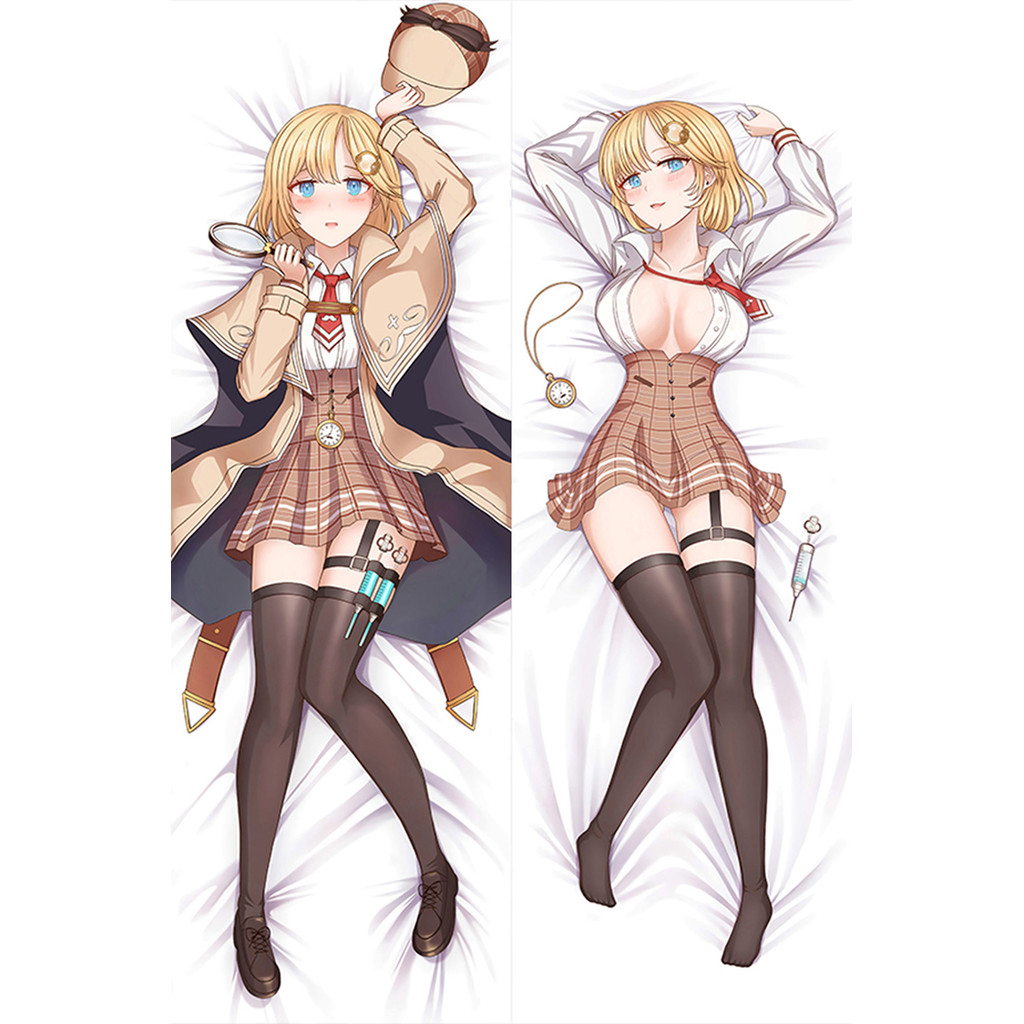Amelia watson Dakimakura อะนิเมะปลอกหมอนพิมพ์สองด้านขนาดชีวิตหมอนผ้าปูที่นอนของขวัญ