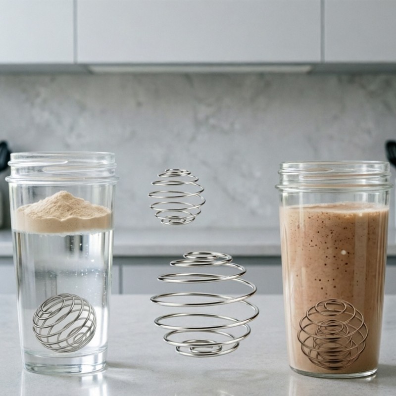 GROUP โลหะเครื่องดื่ม Shaker ผสมลวดชิ้น 12 ชุดสําหรับขวดและถ้วยเปลี่ยนถ้วยสําหรับโปรตีนผง Bever