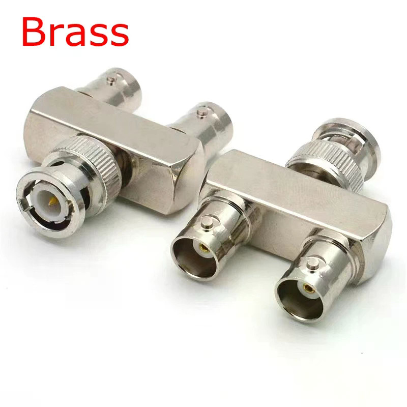 1 ชิ้น Q9 BNC ชายปลั๊ก 2x คู่ BNC หญิงเชื่อมต่อ BNC ชาย 2x Dual หญิง Tee ประเภท 3Way Splitter ประเภท