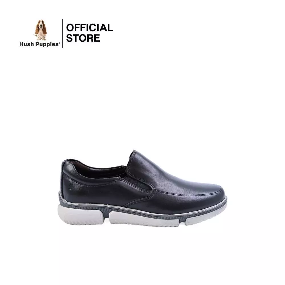 Hush Puppies รองเท้าผู้ชาย รุ่น HP 8HCFB2315A - สีดำ (รองเท้าลำลองหนังแท้ แบบสวม)