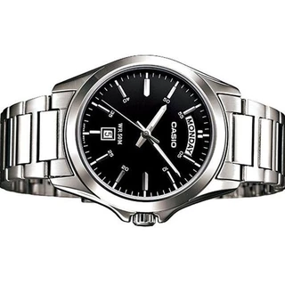CASIO นาฬิกาข้อมือ CASIO รุ่น MTP-1370D-1A1VDF วัสดุสเตนเลสสตีล สีดำ