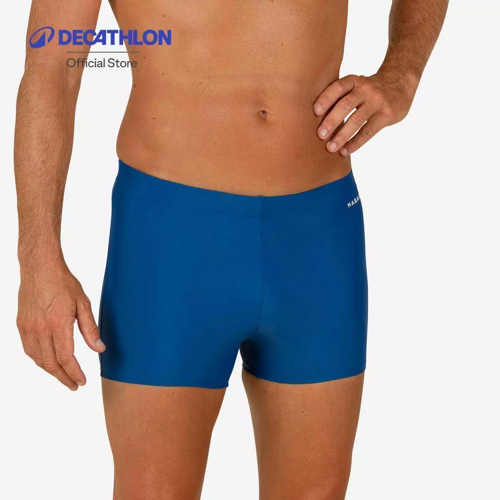 Decathlon Men'S Swim Shorts Blue - Boxer 100 กางเกงว่ายน้ำทรงบ็อกเซอร์ขาสั้นสำหรับผู้ชายรุ่น 100 Basic - Blue